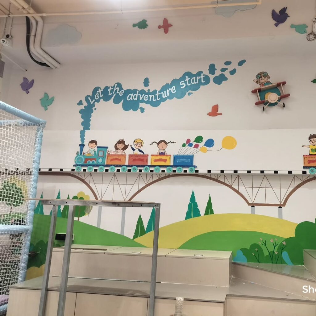 Little beans kids game zone wall painting 3