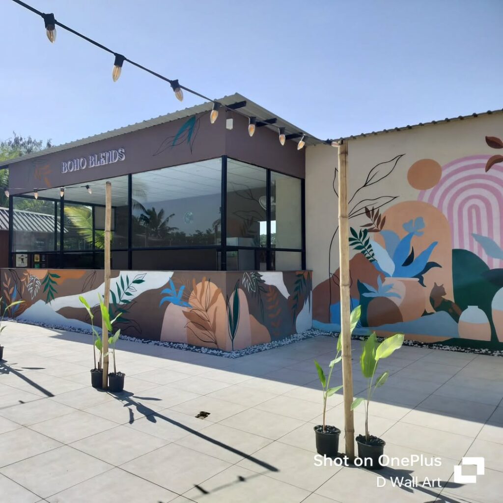 Boho blends cafe wall art 1